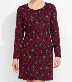 Bedrukte rechte jurk WABI