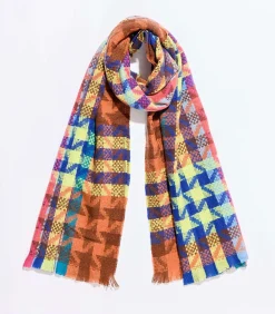 Bedrukte rechthoekige sjaal MITENA