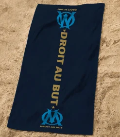 Bedrukte strandhanddoek 100% katoen, OM DROIT AU BUT