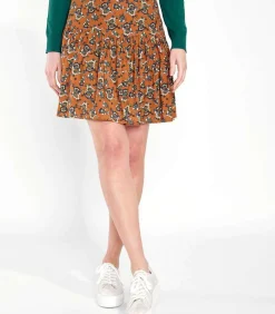 Bedrukte vloeibare korte rok PATNA