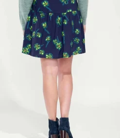 Bedrukte vloeibare korte rok PATNA