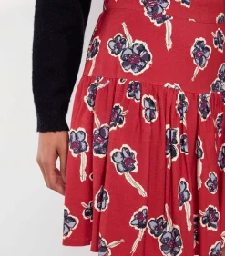 Bedrukte vloeibare korte rok PATNA