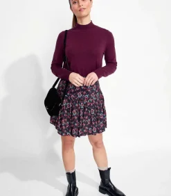 Bedrukte vloeibare korte rok PATNA