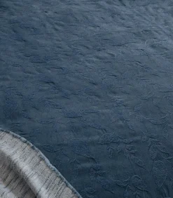 Bedsprei 2 personen Folha 240x260 cm Nachtblauw (1 Bedsprei, 2 Kussenslopen)