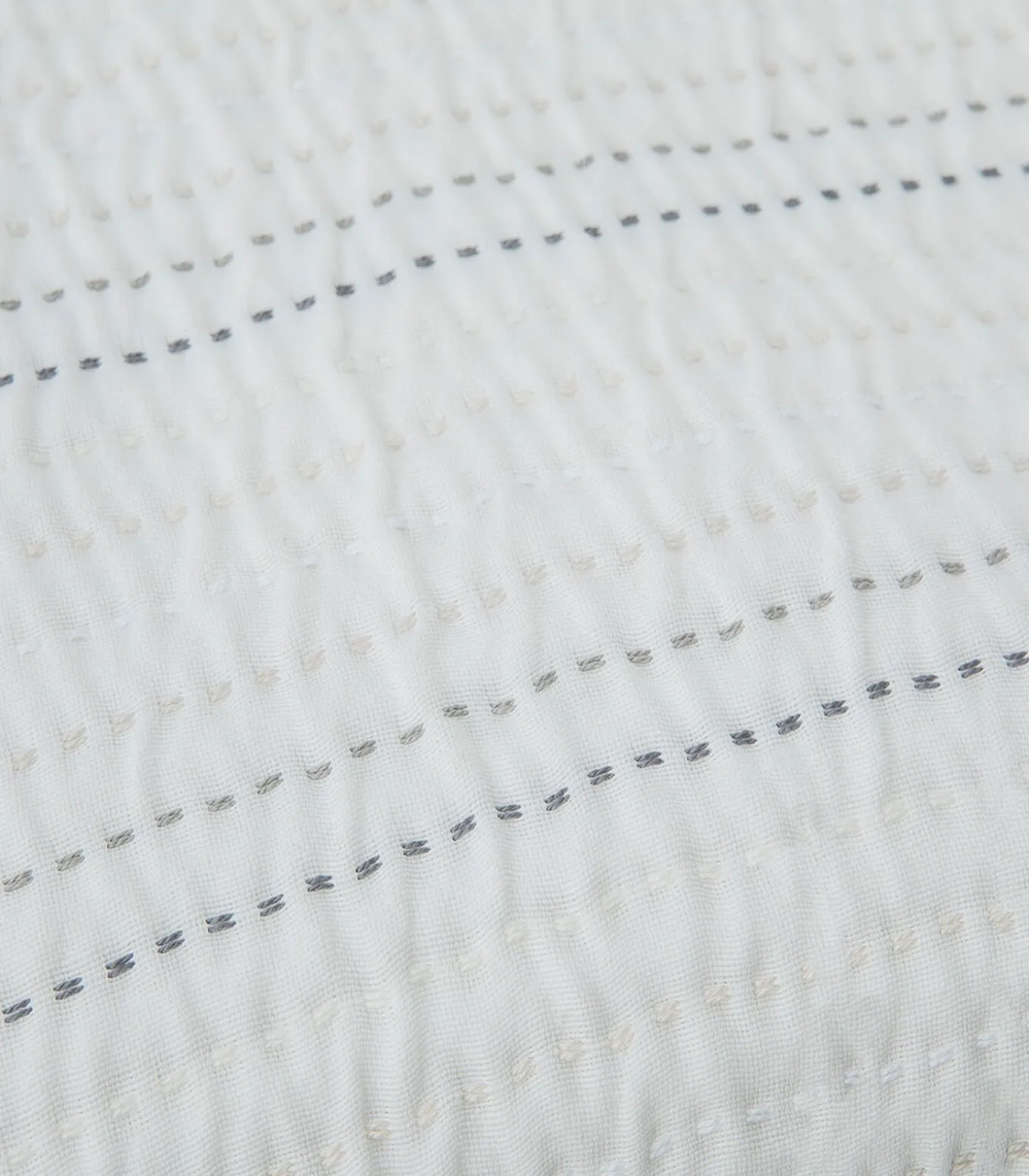 Bedsprei 2 personen Stitch 240x260 cm Wit (1 Bedsprei, 2 Kussenslopen)