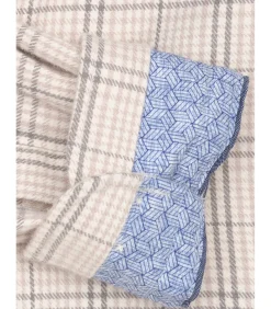 Beige geruit herenoverhemd