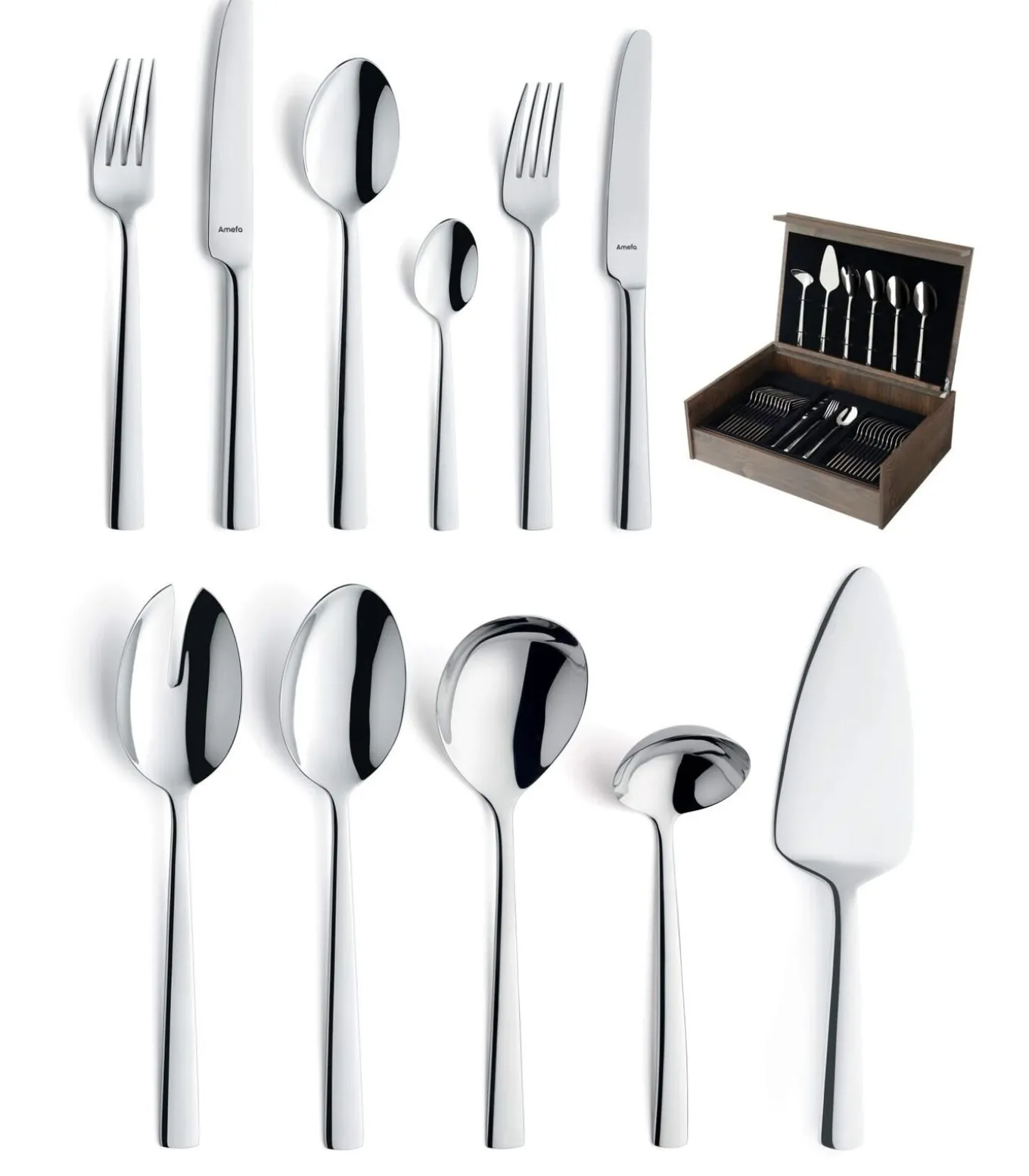 Bestekset Moderno - 78-delig / 12 personen