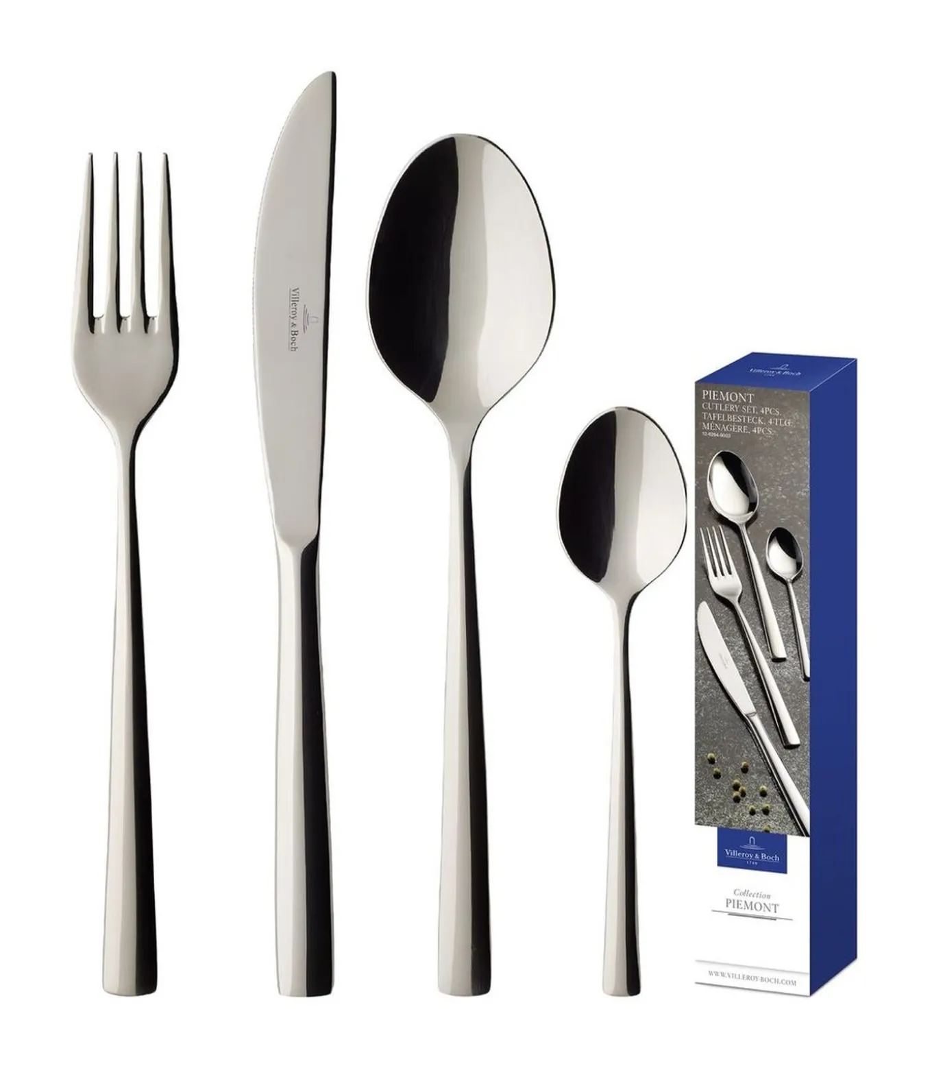 Bestekset Piemont - RVS - 4-delig