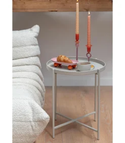 Bijzettafel Meseta - Grijs - 40x40x49cm