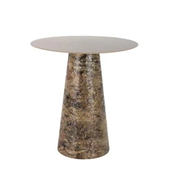 Bijzettafel Mosaic Marble High - Bruin - 40x40x42cm