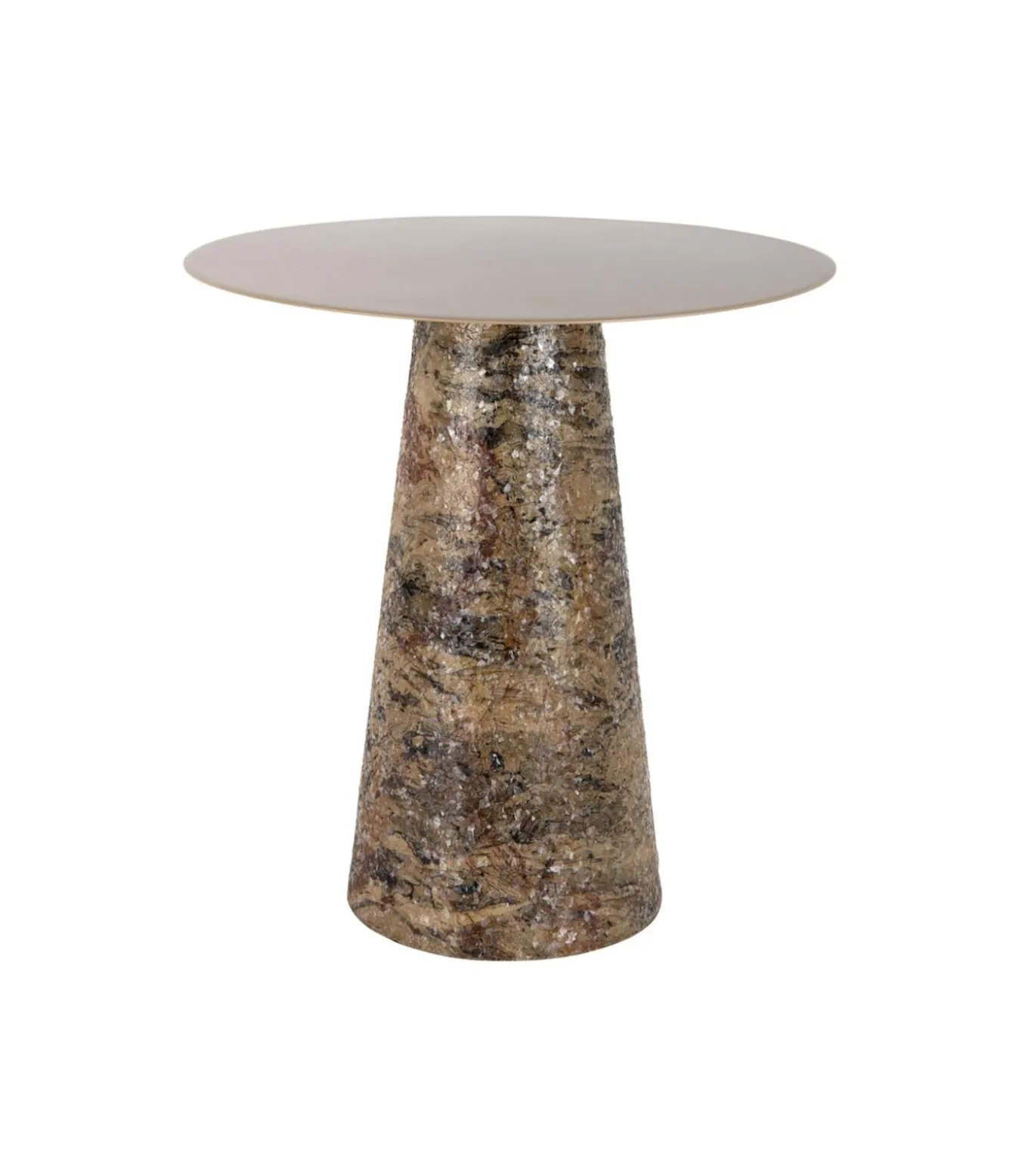 Bijzettafel Mosaic Marble High - Bruin - 40x40x42cm