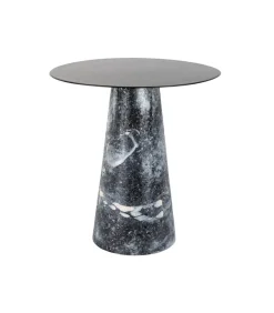 Bijzettafel Mosaic Marble High - Zwart - 40x40x42cm