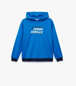 Blauw Jongens Sweatshirt Katoen Bedrukt Lange Mouwen