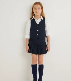 Boven knielengte Dik geplooid Rok