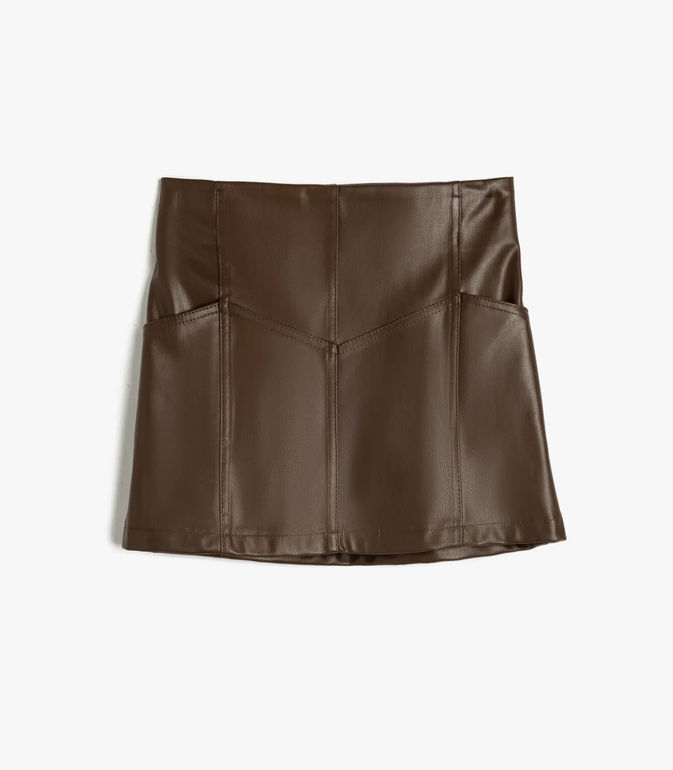 Boven knielengte Imitatieleer Rok