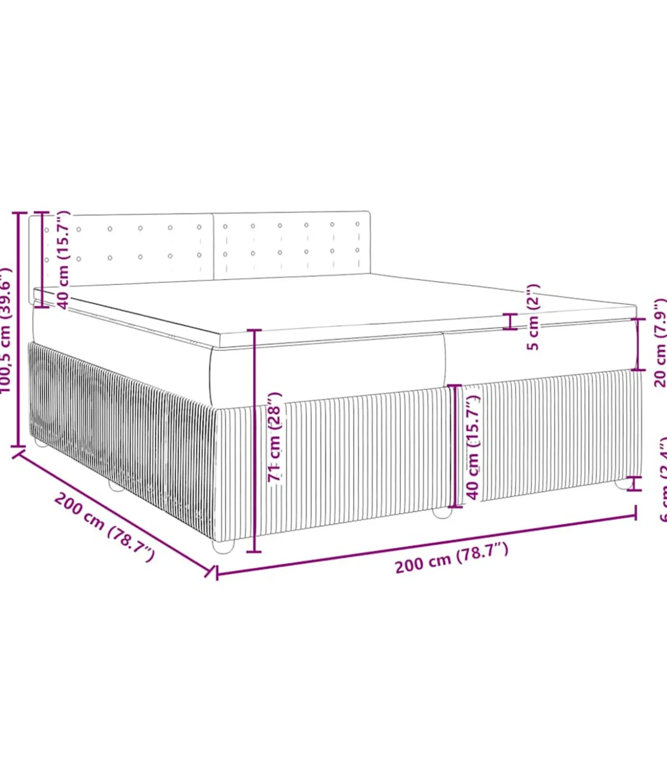 Boxspring met matras fluweel zwart 200x200 cm