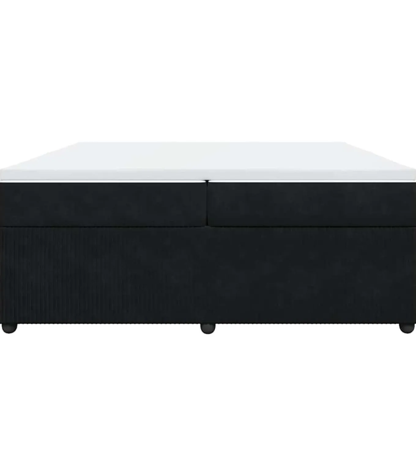 Boxspring met matras fluweel zwart 200x200 cm