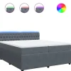 Boxspring met matras fluweel donkergrijs 200x200 cm