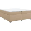 Boxspring met matras kunstleer cappuccinokleurig 200x200 cm