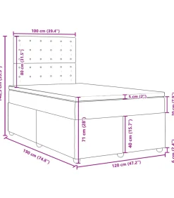 Boxspring met matras stof crèmekleurig 120x190 cm