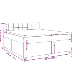 Boxspring met matras stof crèmekleurig 180x200 cm