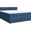 Boxspring met matras stof blauw 180x200 cm