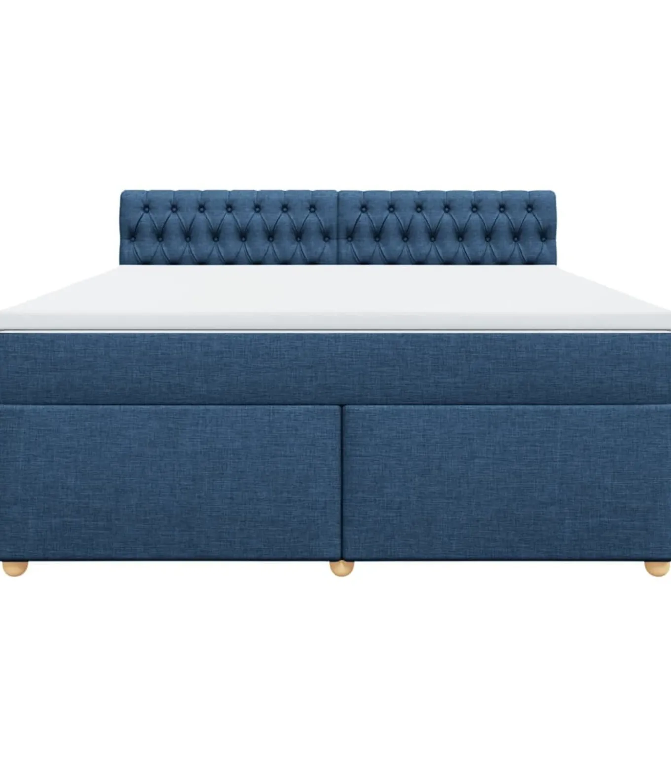 Boxspring met matras stof blauw 180x200 cm