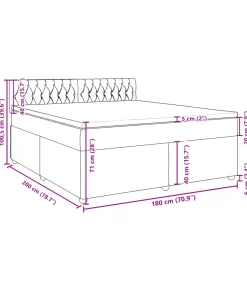 Boxspring met matras stof blauw 180x200 cm