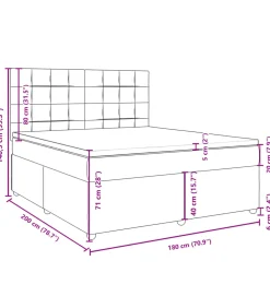 Boxspring met matras stof blauw 180x200 cm