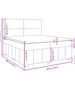 Boxspring met matras stof taupe 200x200 cm
