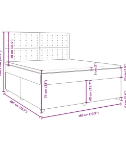 Boxspring met matras stof crèmekleurig 180x200 cm