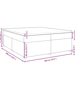 Boxspring met matras stof crèmekleurig 200x200 cm