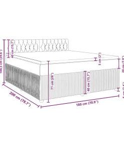Boxspring met matras stof taupe 180x200 cm