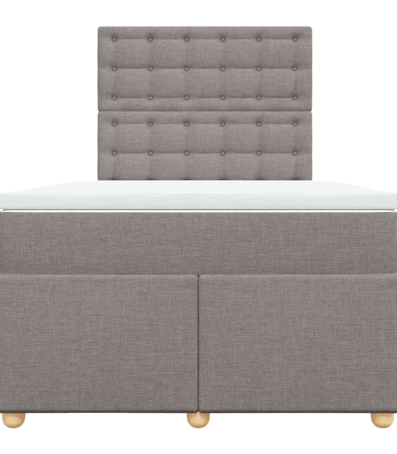 Boxspring met matras stof taupe 120x190 cm