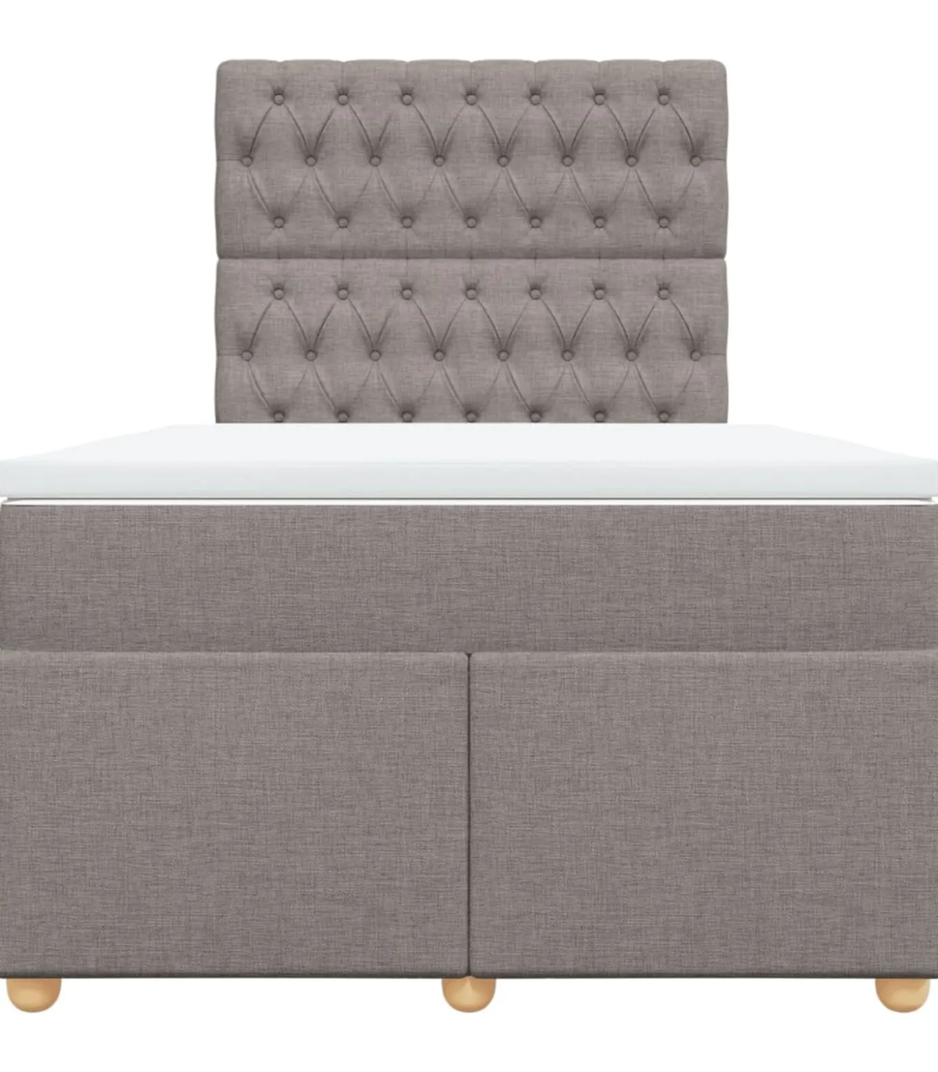 Boxspring met matras stof taupe 120x190 cm