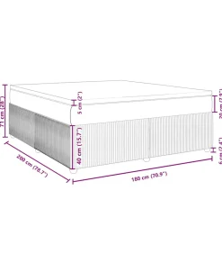 Boxspring met matras stof taupe 180x200 cm