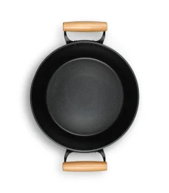 Braadpan met houten handvatten