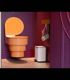 Brabantia Bo Pedaalemmer, 7 liter, stil sluitend, kunststof binnenemmer - White