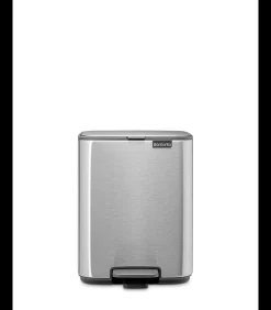 Brabantia Bo Pedaalemmer, 7 liter, stil sluitend, kunststof binnenemmer - Matt Steel Fingerprint Proof