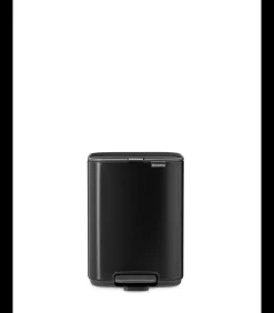 Brabantia Bo Pedaalemmer, 4 liter, stil sluitend, kunststof binnenemmer - Matt Black