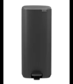 Brabantia Bo Pedaalemmer, 30 liter, stil sluitend, kunststof binnenemmer - Mineral Infinite Grey