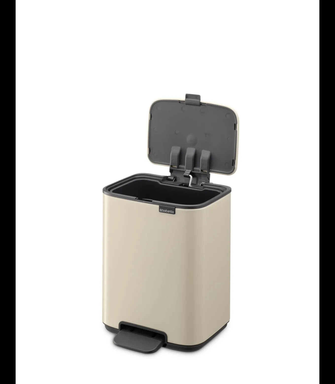 Brabantia Bo Pedaalemmer, 4 liter, stil sluitend, kunststof binnenemmer - Soft Beige