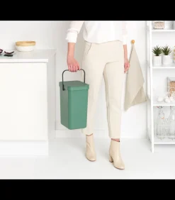 Brabantia Sort & Go afvalemmer, 12 liter - Fir Green