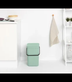 Brabantia Sort & Go afvalemmer, 25 liter - Jade Green