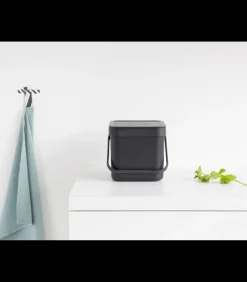 Brabantia Sort & Go afvalemmer, 6 liter - Grey