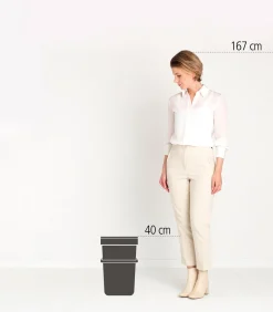 Brabantia Sort & Go afvalemmer, 25 liter - Grey