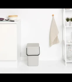 Brabantia Sort & Go afvalemmer, 25 liter - Light Grey