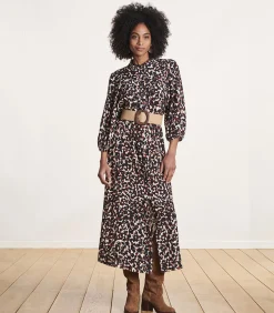 Brede beige elastische tailleband