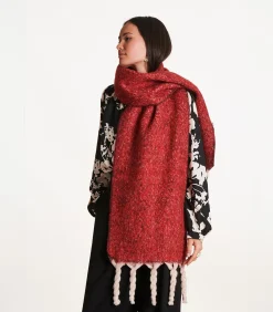 Brede rode omkeerbare sjaal