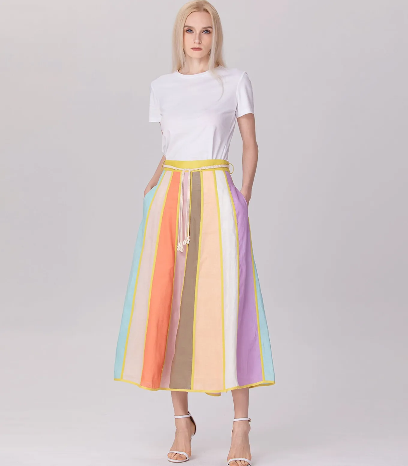 Brede strepen trapezerok